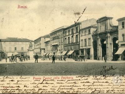 Rimini, Piazza Cavour e Pescheria, ca. 1902