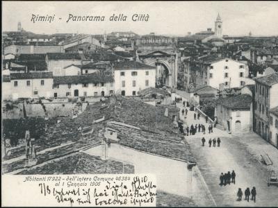 Rimini, panorama della città, ca. 1906-1910