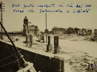 Rimini, Chiesa di S. Nicolò, 1944 (Foto Moretti Film, album dei provini)