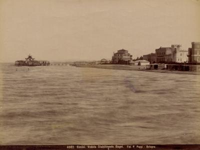 Rimini. Veduta dello Stabilimento bagni, fot. Pietro Poppi, ca. 1896 (Album Rimini antica, AFP 119)