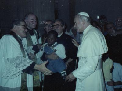 Il Papa al Tempio Malatestiano con Don Oreste Benzi (Foto D. Minghini)