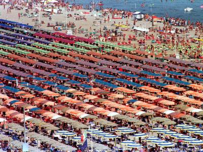 Rimini. Veduta della spiaggia, 1998 (Archivio Raggi/RiminiPress)