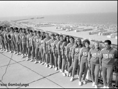 30 luglio 1970 La squadra sul terrazzo del Grand Hotel (Foto D. Minghini)