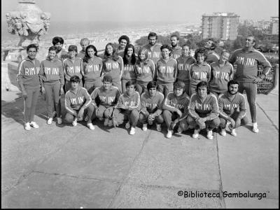 30 luglio 1970 La squadra sul terrazzo del Grand Hotel (Foto D. Minghini)