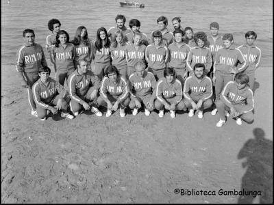 30 luglio 1970 La squadra in spiaggia (Foto D. Minghini)