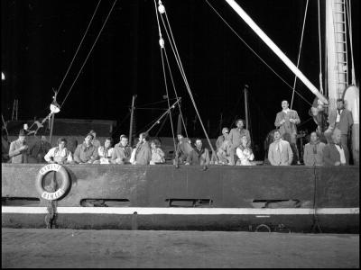 I Canterini Romagnoli al Porto canale di Rimini per il Capodanno 1969 ripreso in Eurovisione (Foto D. Minghini)